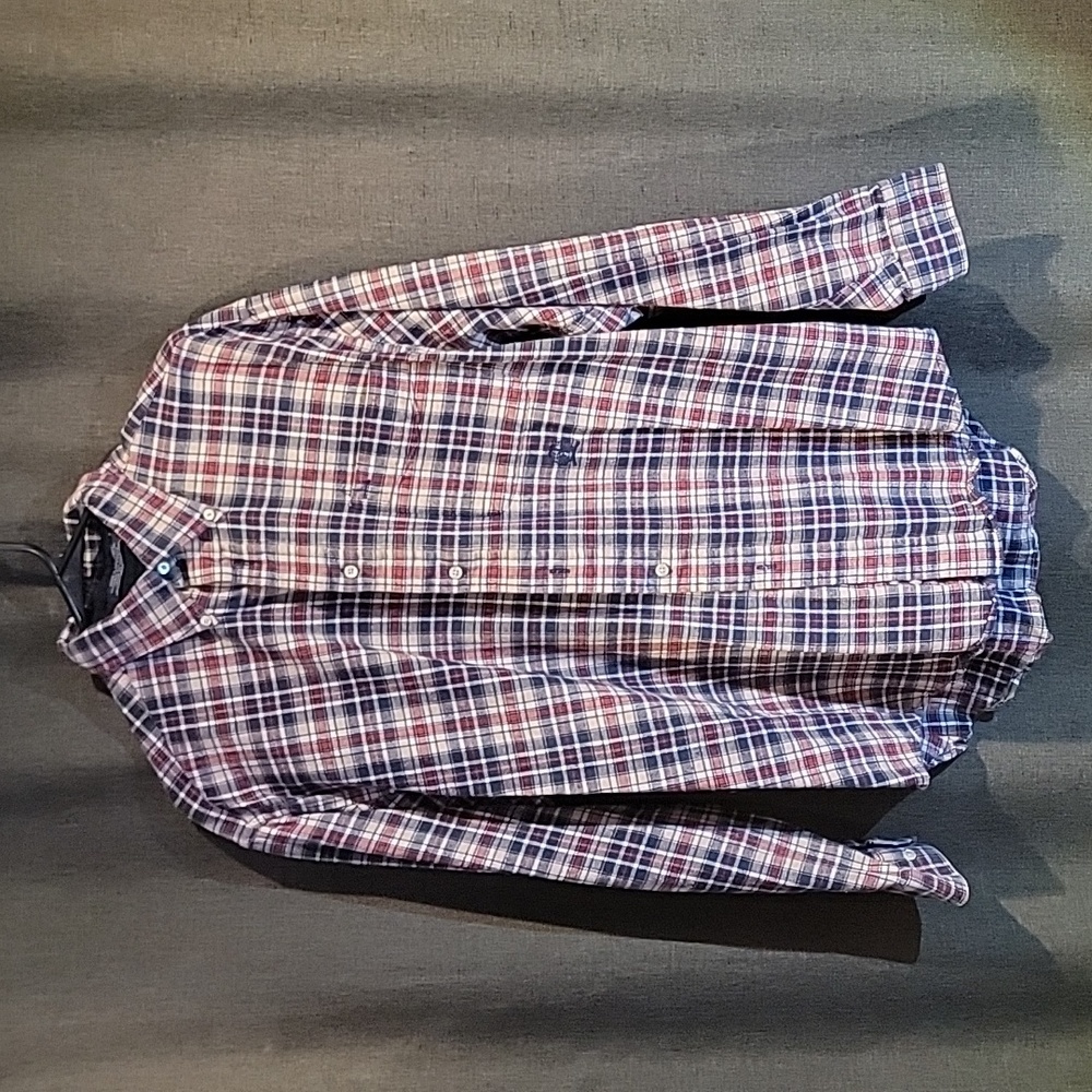 Vintage tommy hell figure button up